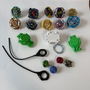 Hasbro Beyblade Burst Mixed Lot Kids OS Multicolor Good Launchers Rip Cords Tops